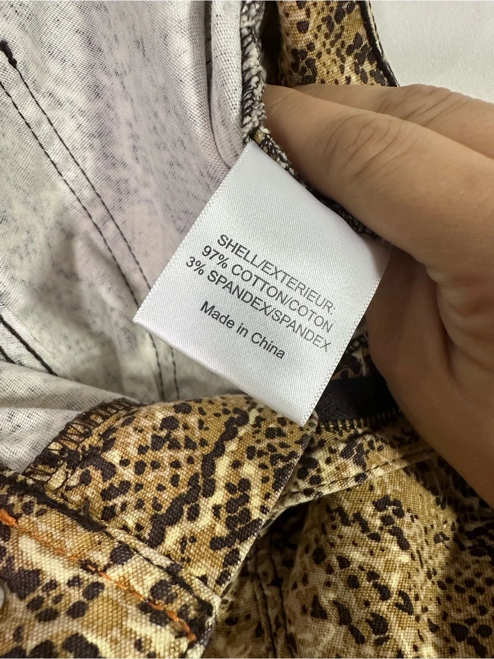 Tory Burch Brown Snakeskin Print Mid Rise Super Skinny Jeans